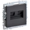 Брайт графит розетка RJ45 скрытая 2-ая 