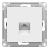 Атлас белый розетка RJ45 скрытая 1-ая  