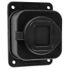 Колодка 1-мест 16А черный каучук заземление IP54 PlexUp