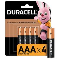 Батарейка AAA(мизинчик) алкалиновая BL4 Duracell