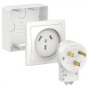 Комплект 32А 220В розетка+вилка+коробка открытая белый IP20 Бланка Schneider Electric 