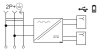 Фортепиано серый розетка скрытая 1-мест заземление шторки USB IP20 3,1А