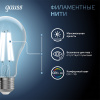 Лампа свд 220В Е27 15Вт 4100К 1450лм стандарт A60 прозрачная филамент Gauss 
