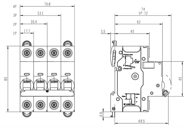 Автомат 2Р 32А C 6кА S9FN Systeme Electric Systeme9