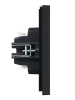 Фортепиано черный переключатель 2кл с подсветкой скрытая 10А IP20 