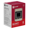 Бокс 5мод навесной серый прозрачная дверь IP65 ЩРН-ПГ EKF 